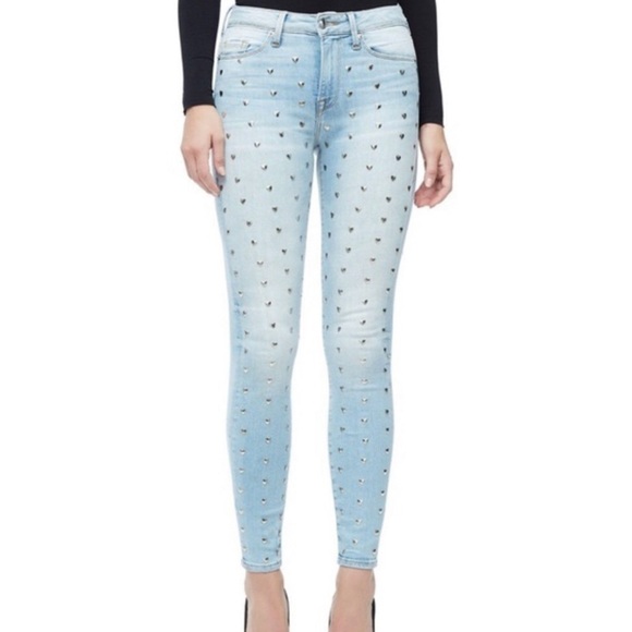 Good American Denim - Good American Good Legs Heart Studded Jeans 8/29 26X26 skinny